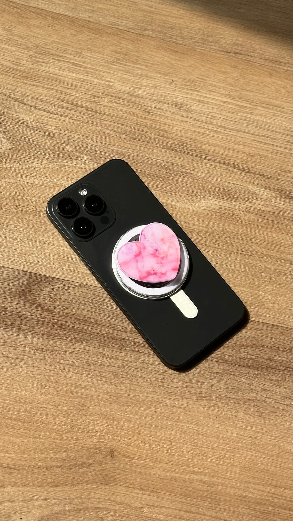 Pink Marble Heart Magpop